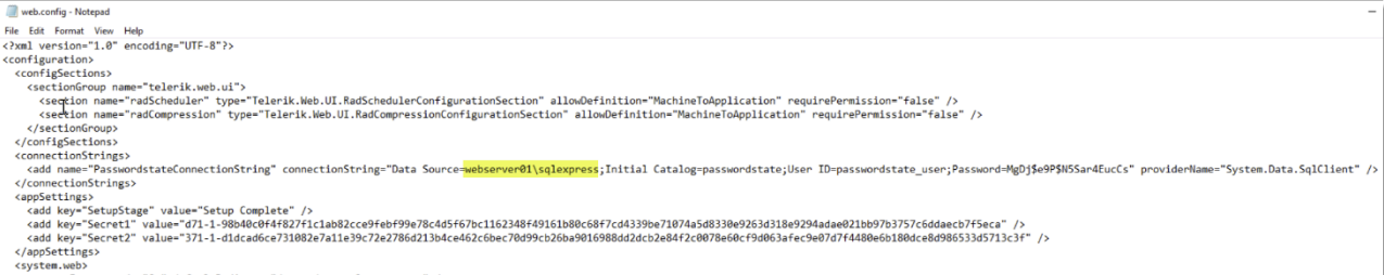 App Server Connection String 3