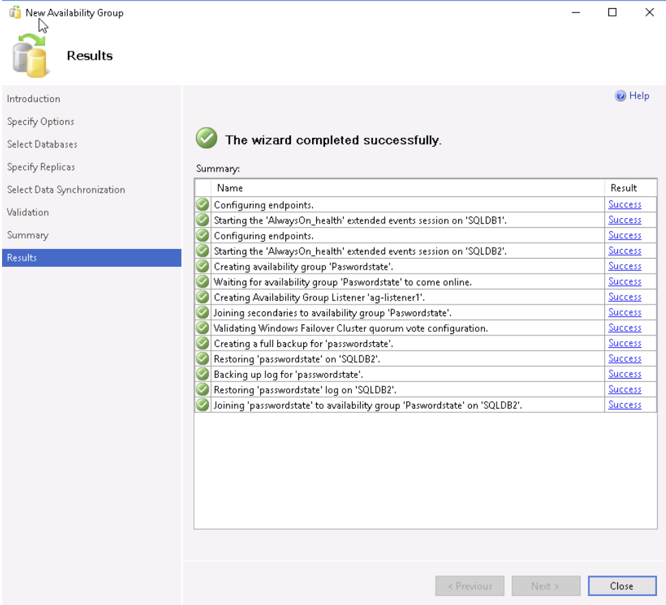 Basic Availability Groups Config 10