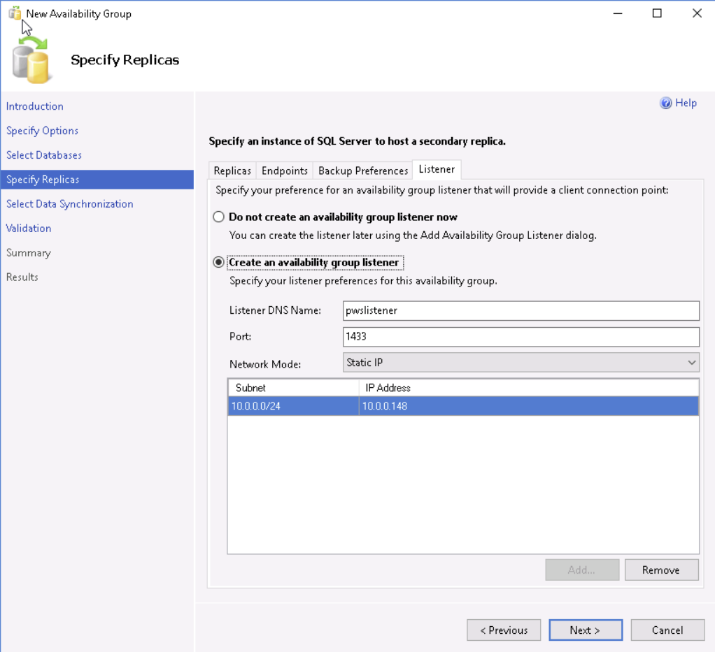 Basic Availability Groups Config 6
