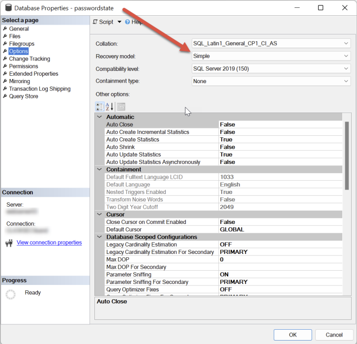 Database Properties