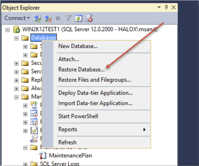 Database Restore