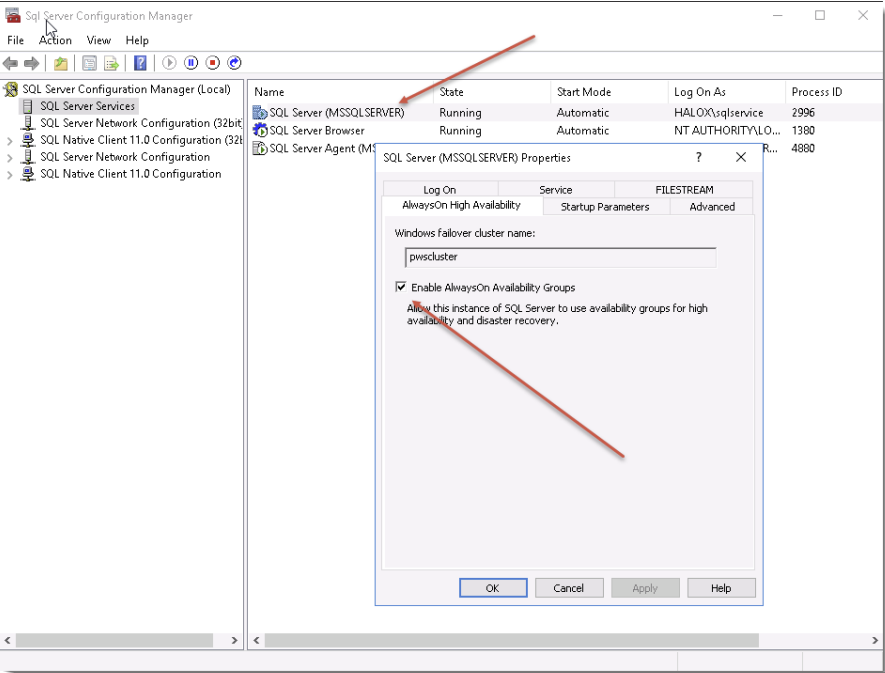 Enable AlwaysOn Availability Groups