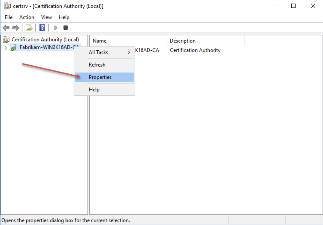 Export CA Certificate