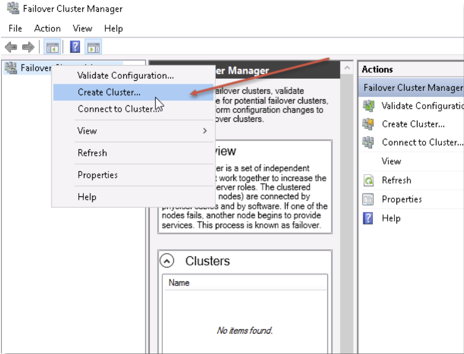FailOver Cluster Manager