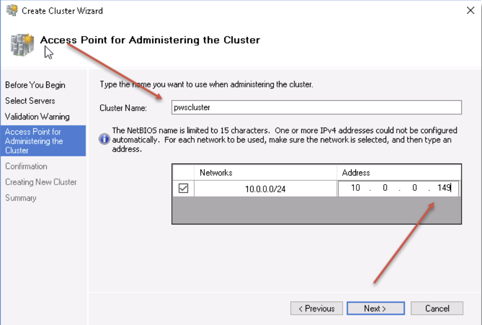 FailOver Cluster Manager 12