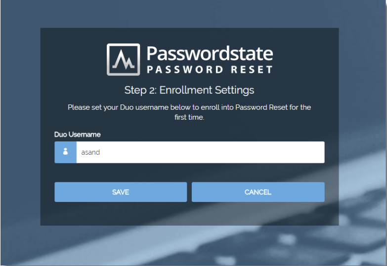 Password Reset Portal DUO