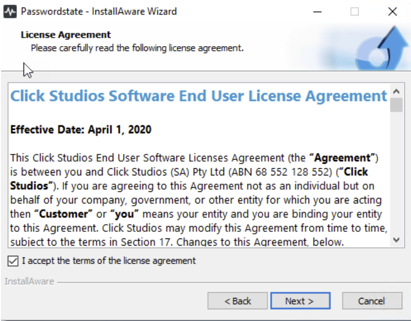 Passwordstate Install 2