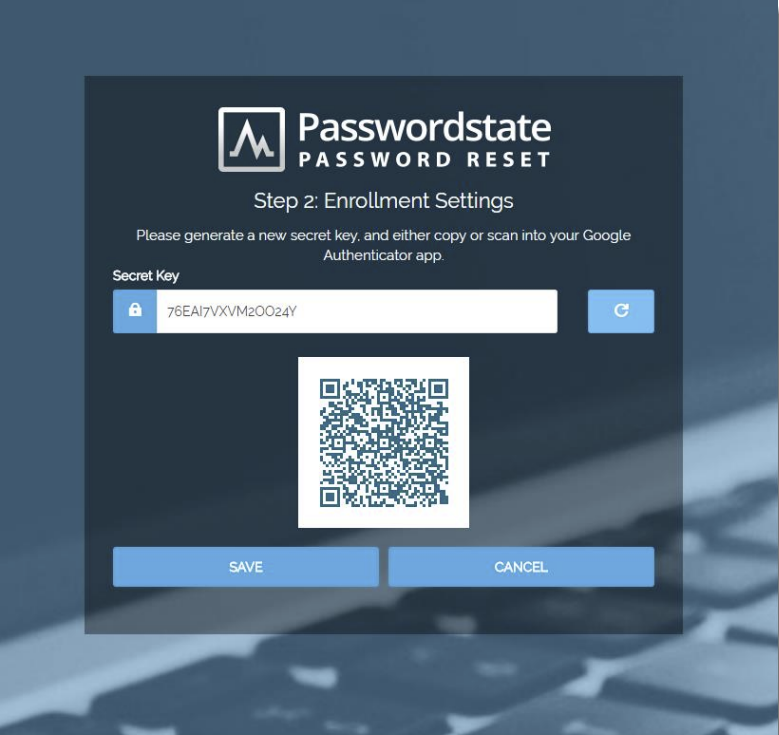 Password Reset Portal Google Authenticator