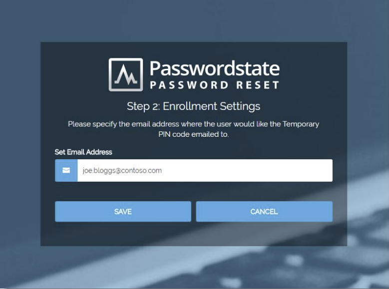 Password Reset Portal PIN Code