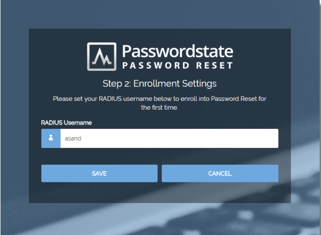 Password Reset Portal RADIUS