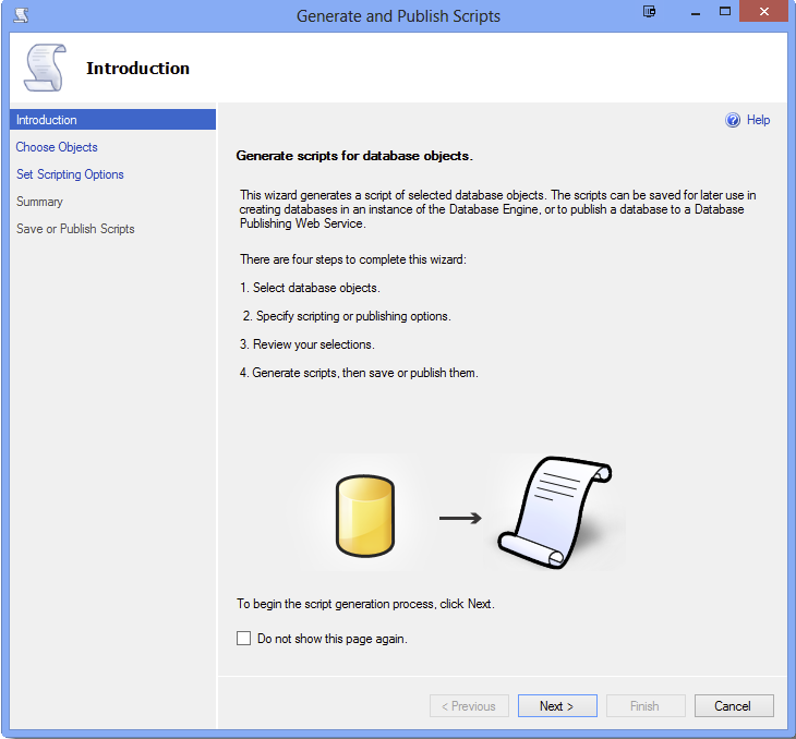 Generate Database Schema 2