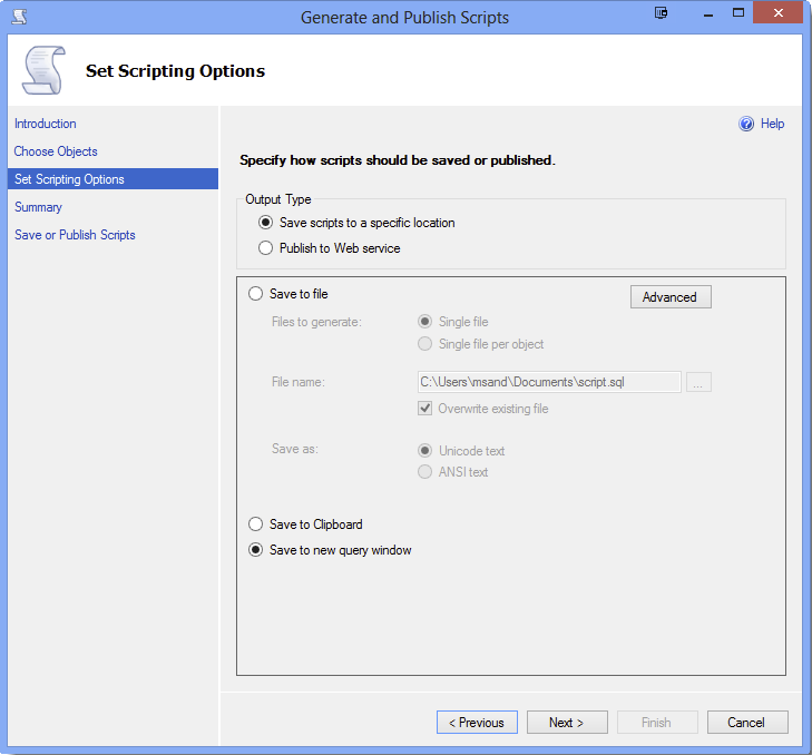 Generate Database Schema 4