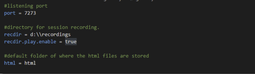 Session Recording Folder