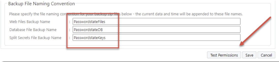 Test Back Up Permissions