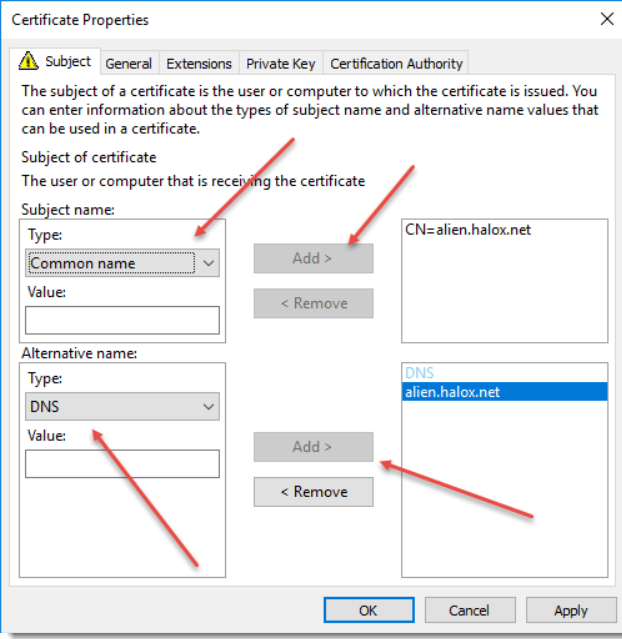 Certificate Properties