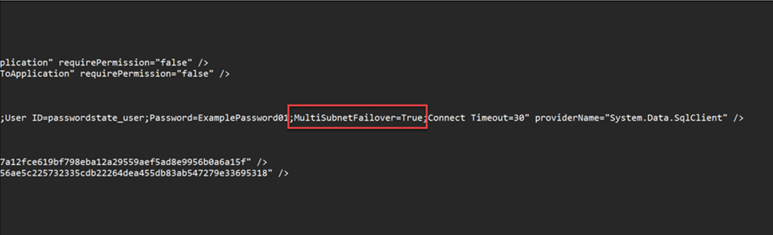 Web Config File Subnet