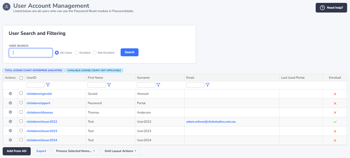 PRP User Acc Management
