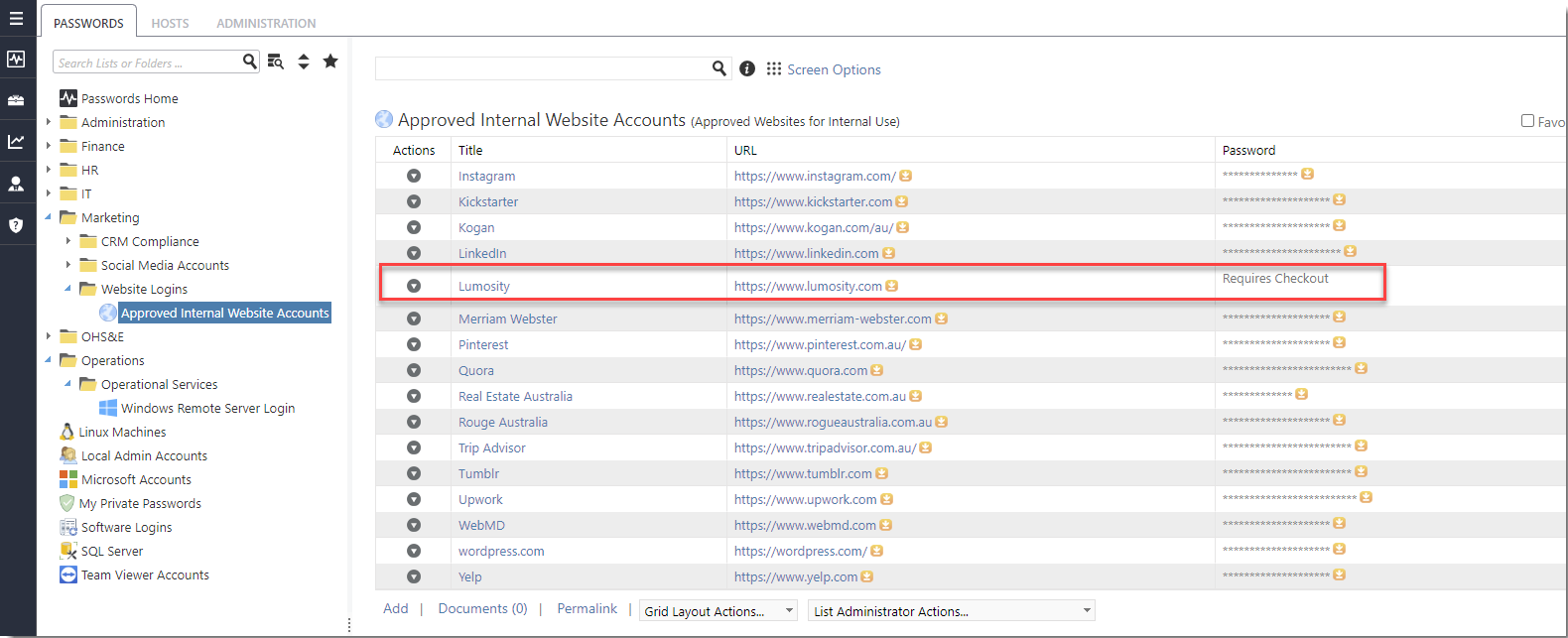 Password Requires Check out