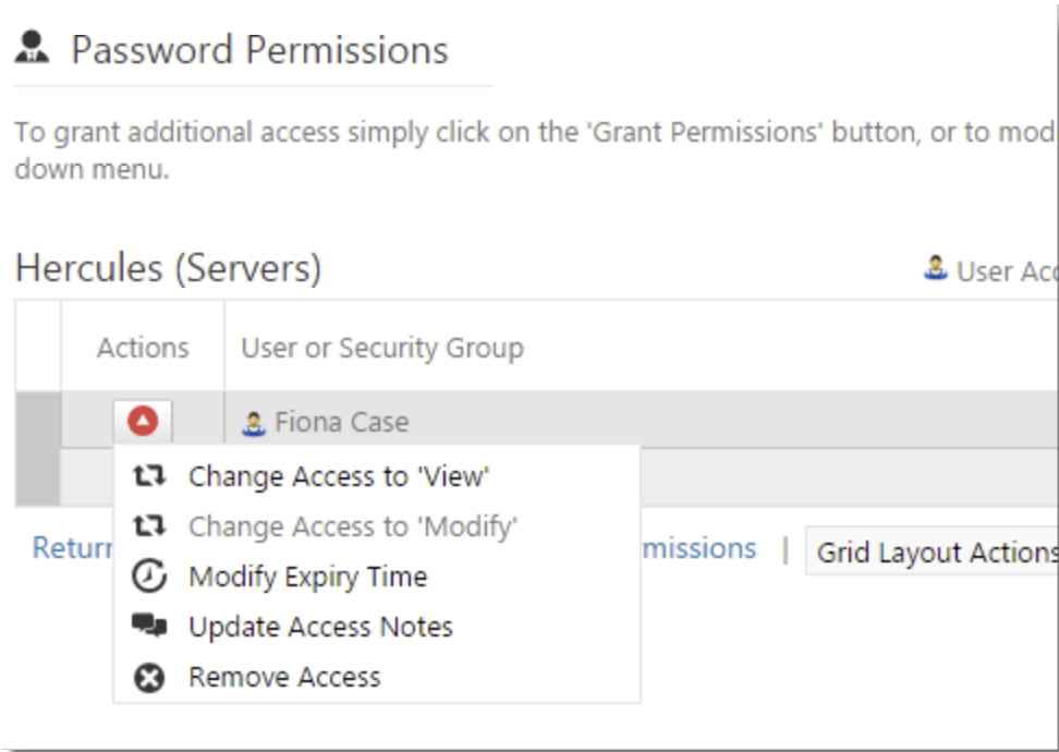 View Password Permissions