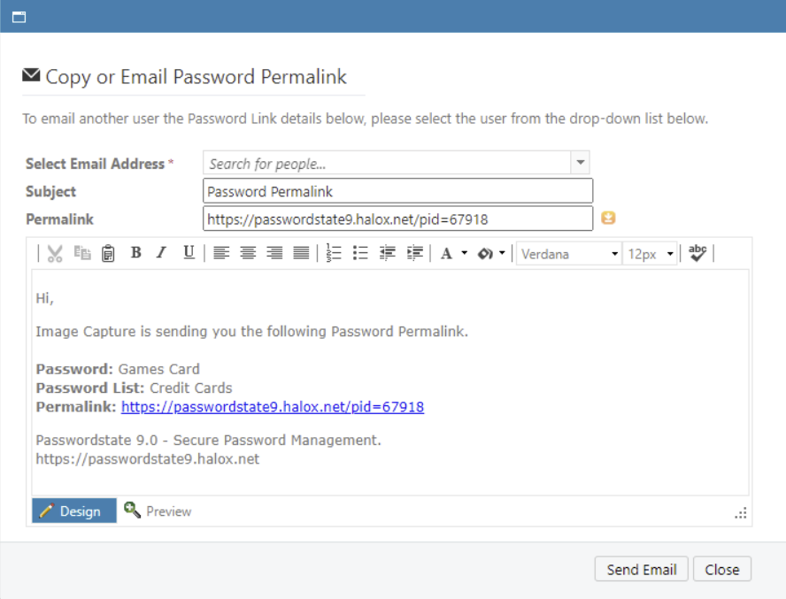 Password Permalink